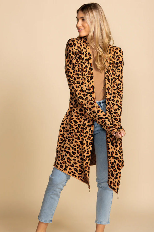 Dex hot sale leopard cardigan