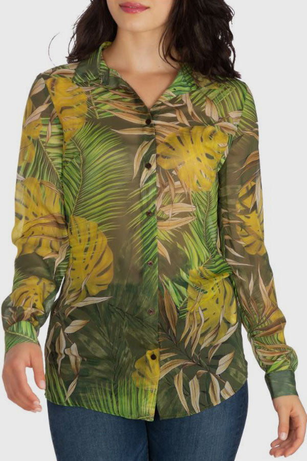 Guess Eco Monstera Clouis Shirt BK s Brand Name Clothing