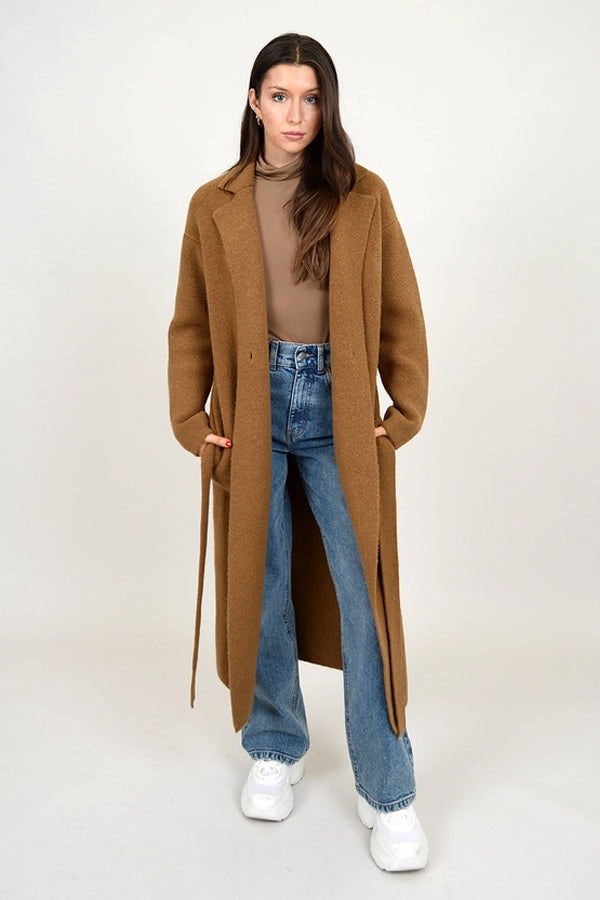 RD Style Airabell Notch Collar Coatigan BK s Brand Name Clothing