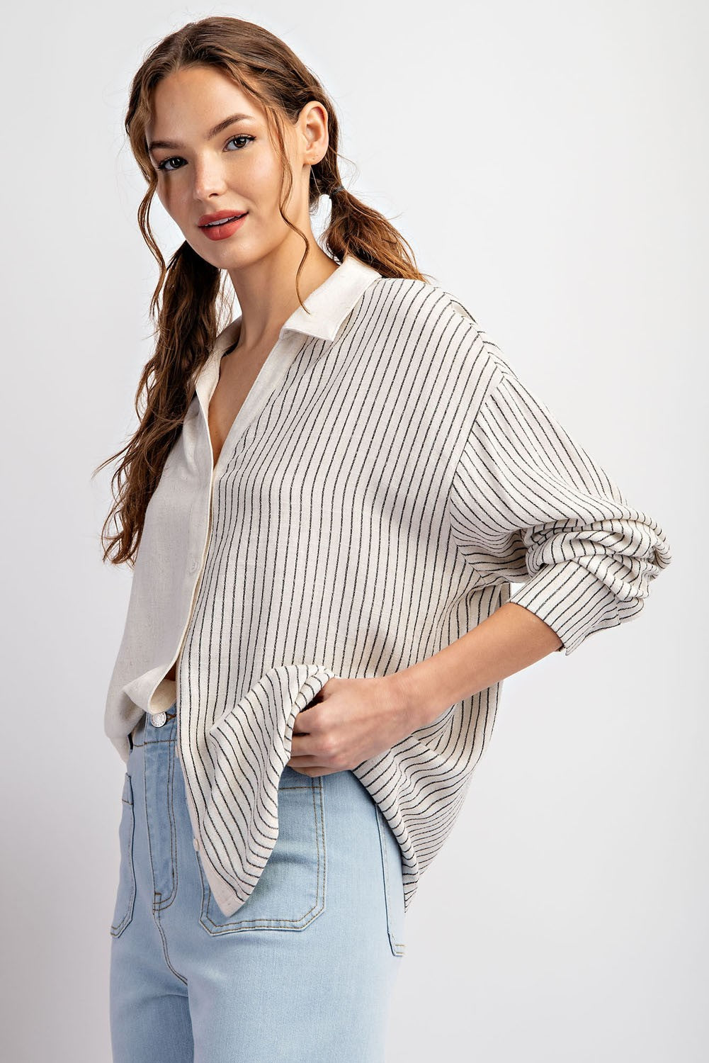 Bk Half Stripe Shirt