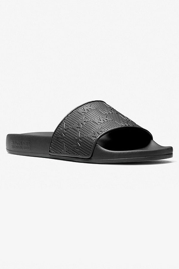 Gilmore logo leather online slide sandal