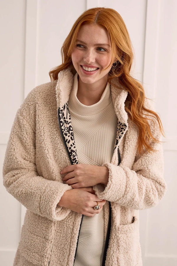 Tribal Lightweight Sherpa Coat BK s Brand Name Clothing
