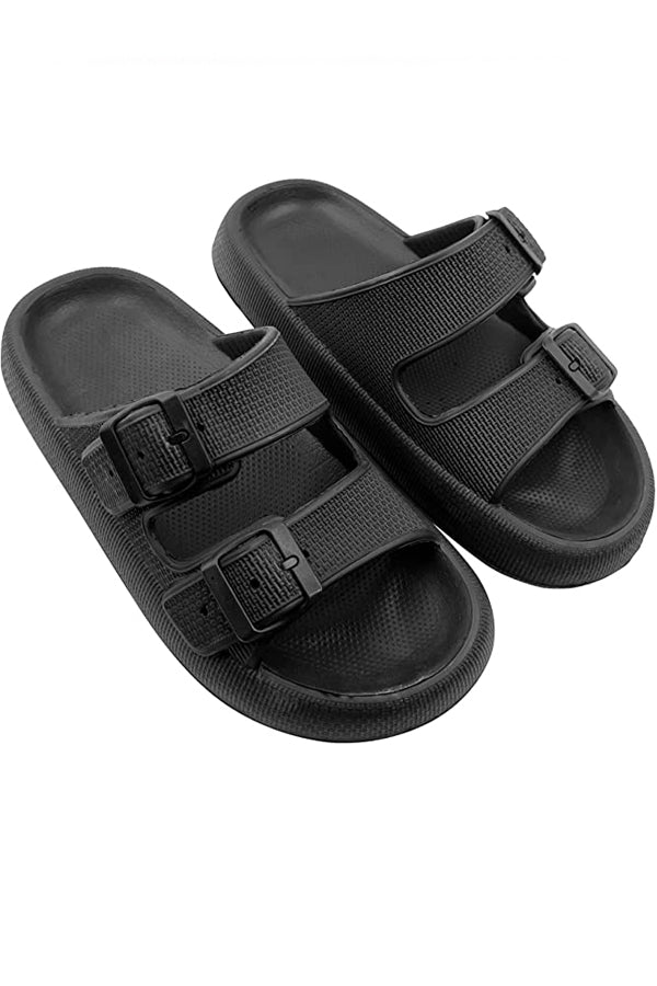 Black foam online sandals