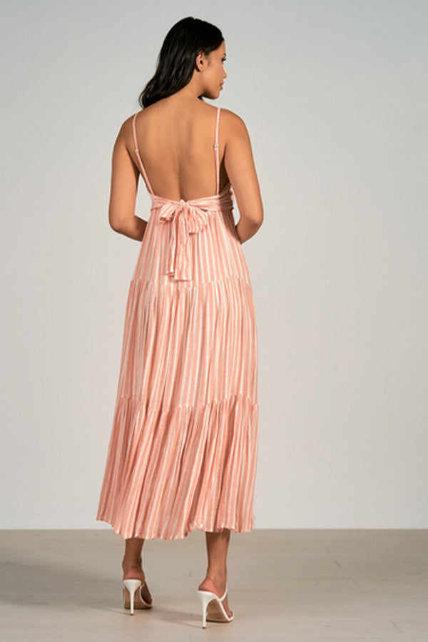 Elan striped 2024 maxi dress