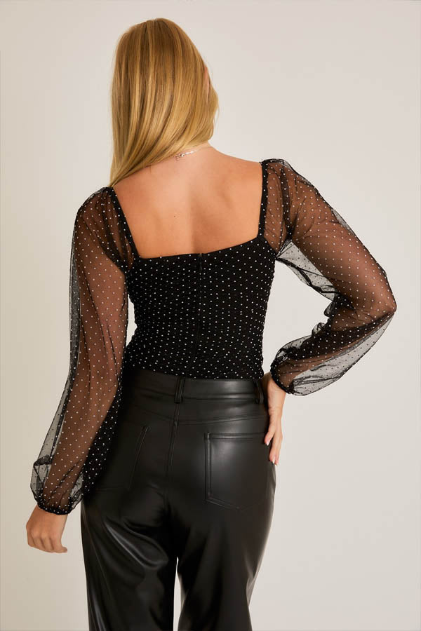 Bk Shear Sleeve Bodysuit