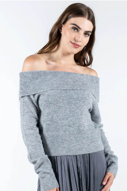 C'est Moi Off Shoulder Sweater