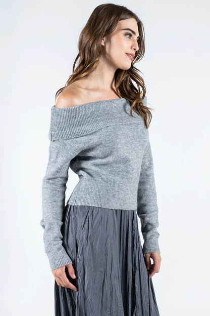 C'est Moi Off Shoulder Sweater