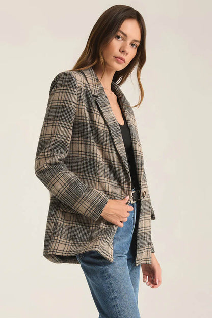 Z Supply Kingston Relaxed Plaid Blazer