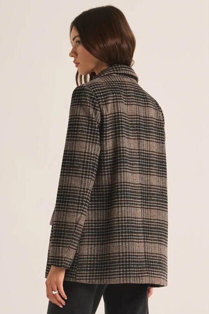 Z Supply Kingston Relaxed Plaid Blazer