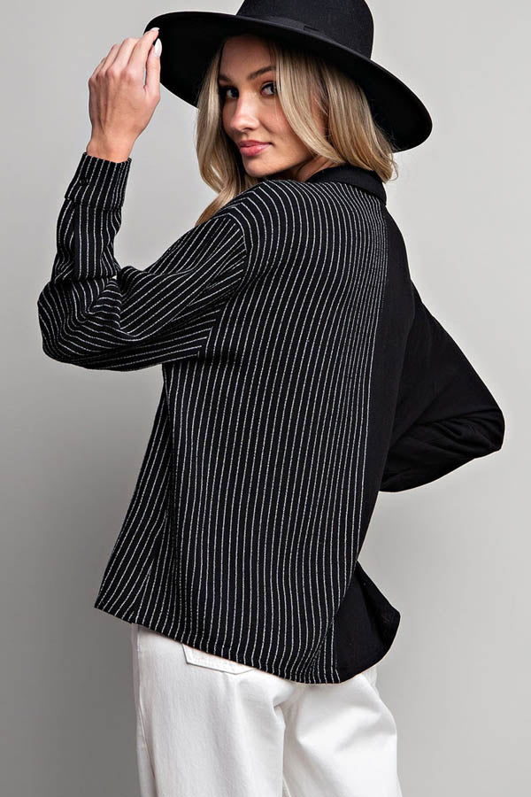 Bk Half Stripe Shirt