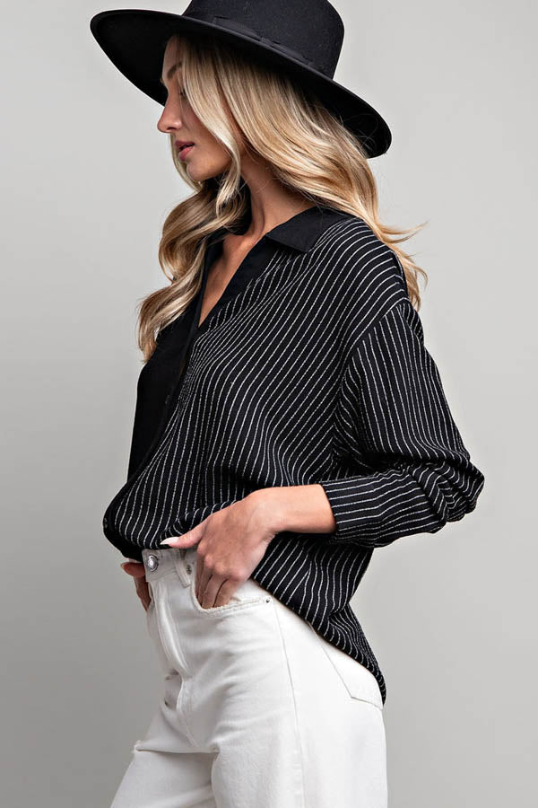 Bk Half Stripe Shirt