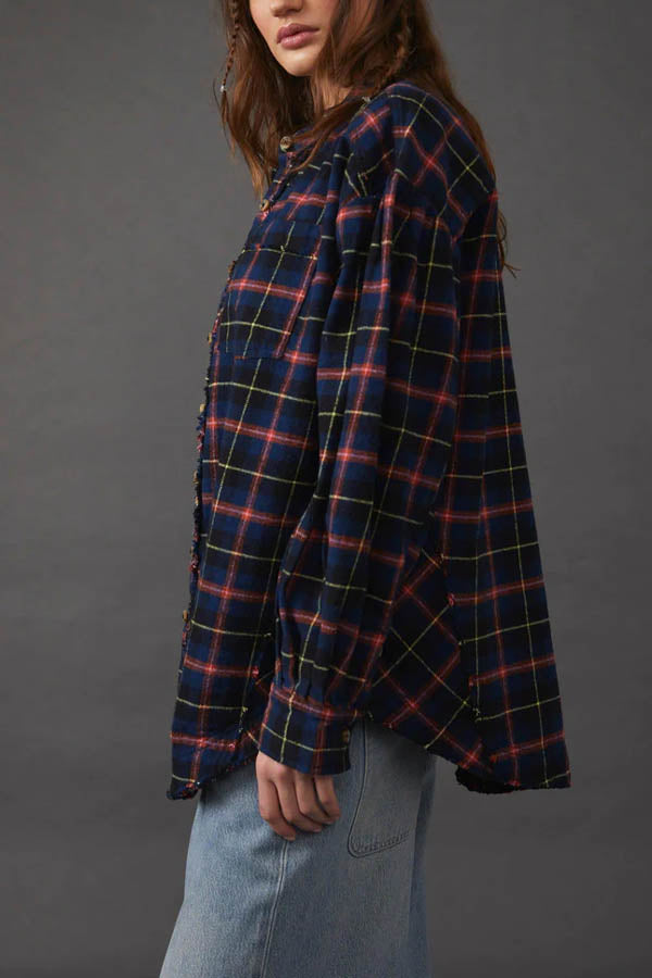 Free People Happy Hour Plaid Shirt – BK's Brand Name Clothing