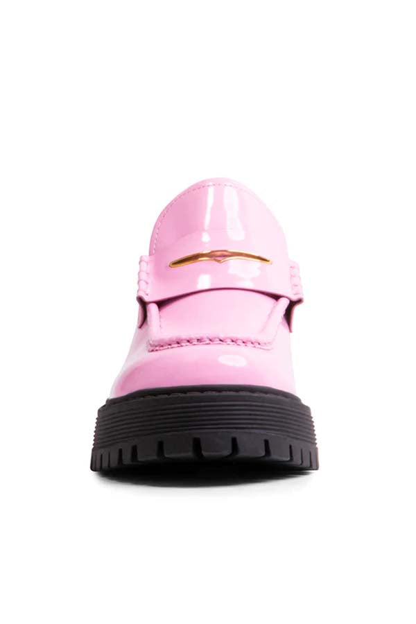 Pink clearance patent loafers