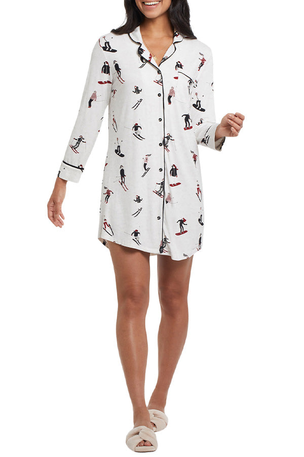 Tribal Printed Jersey Nightshirt