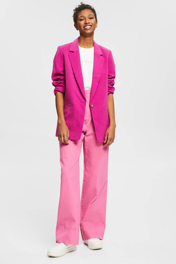 Pink trousers clearance and blazer