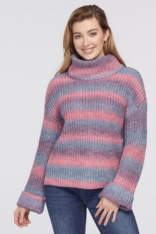 Tribal Multi-Colour Space Dye Turtleneck Sweater – BK's Brand Name